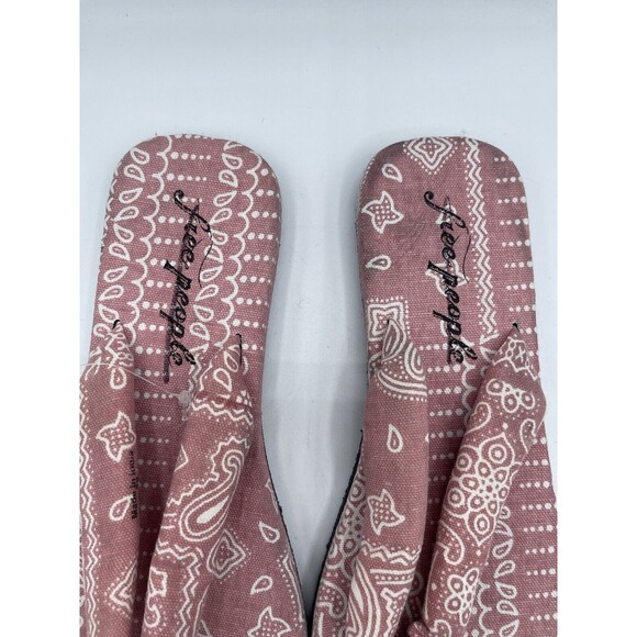 FREE PEOPLE Es Verdra Cotton Thong Sandals - Pink Paisley Pattern- EU39/US8.5 - Picture 4 of 9